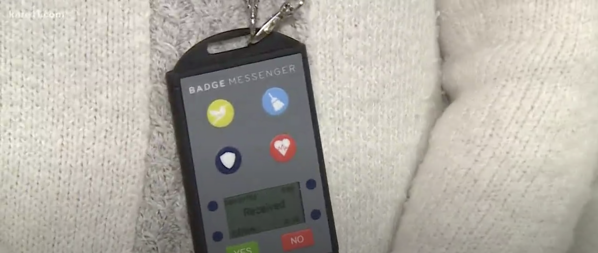 the Messenger badge holder that comes with Badge Messenger